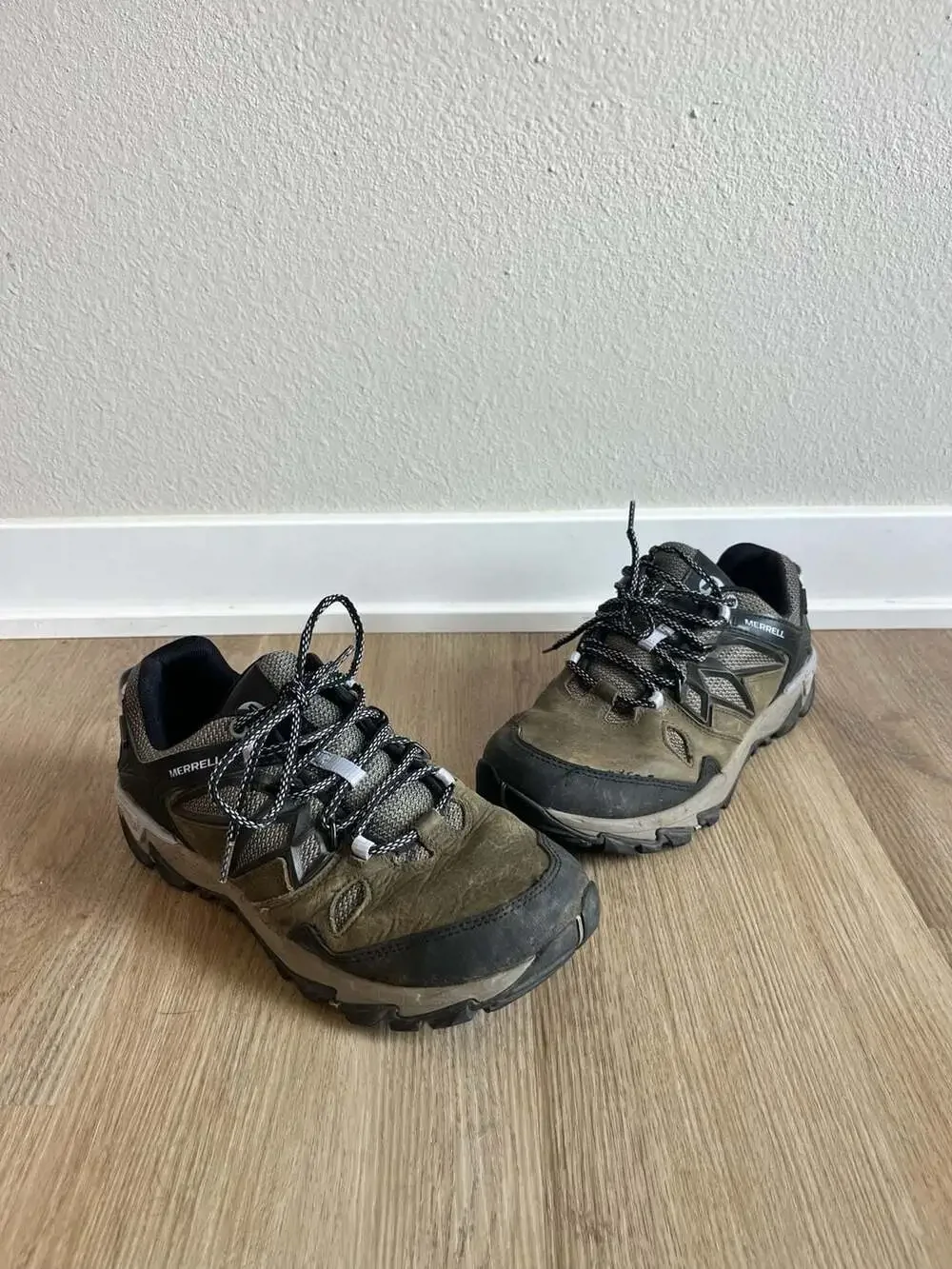 Merrell, Women's All Out Blaze 2 Waterproof Hiking/Camping Shoes, Olive, 8